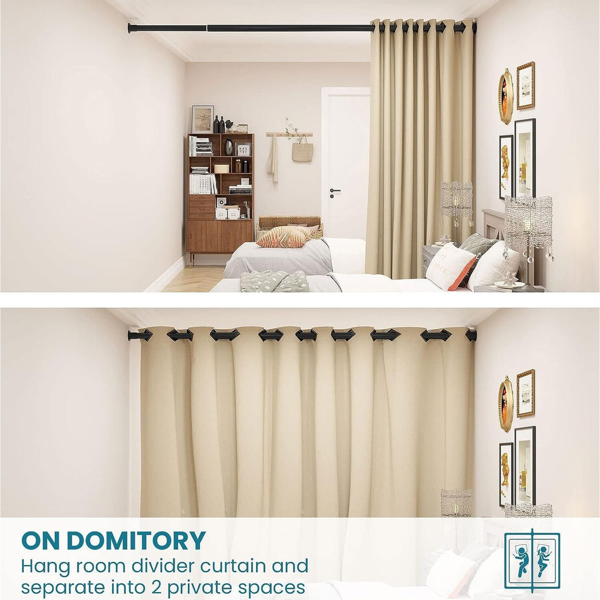 Adjustable Heavy Duty Tension Curtain Rod