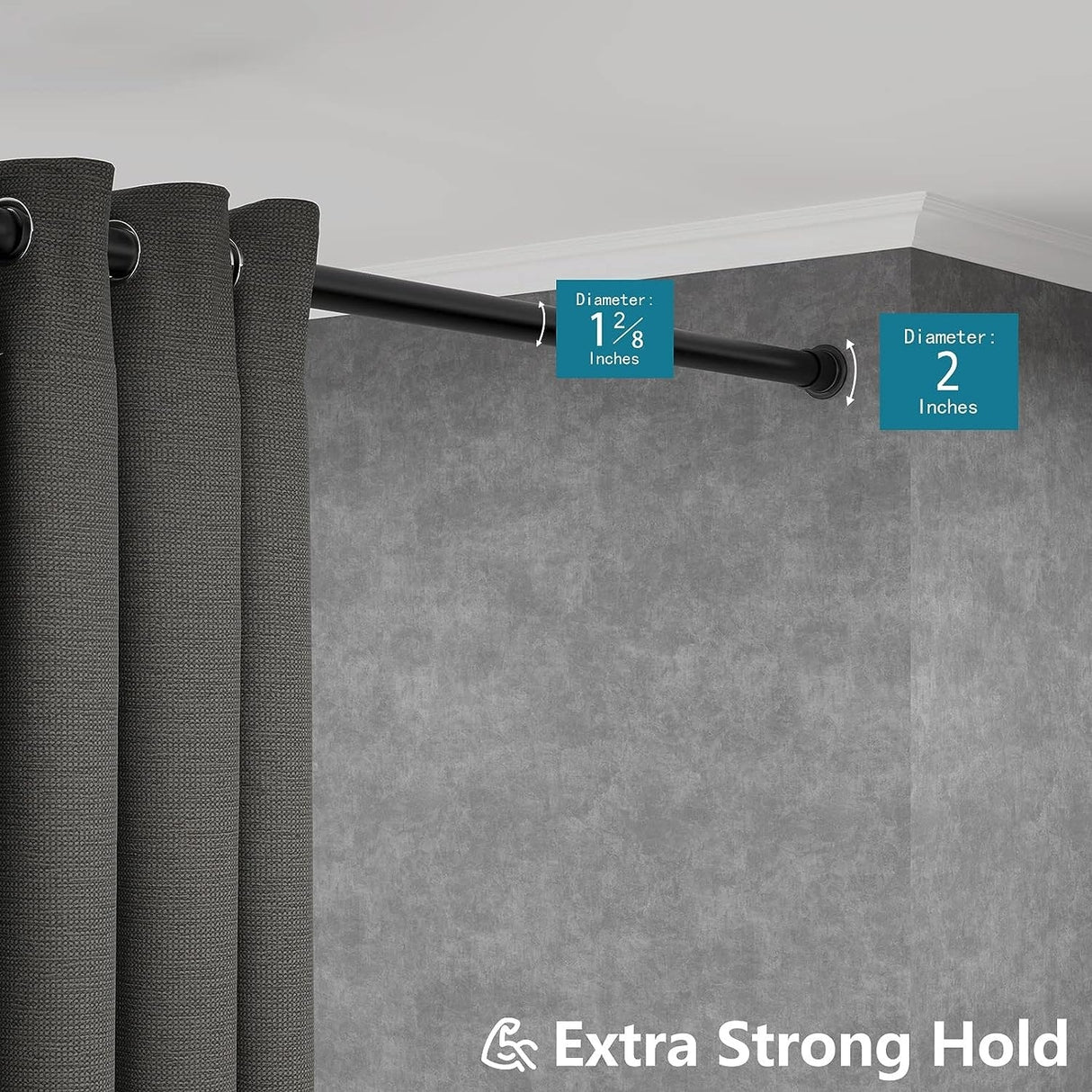 Adjustable Heavy Duty Tension Curtain Rod