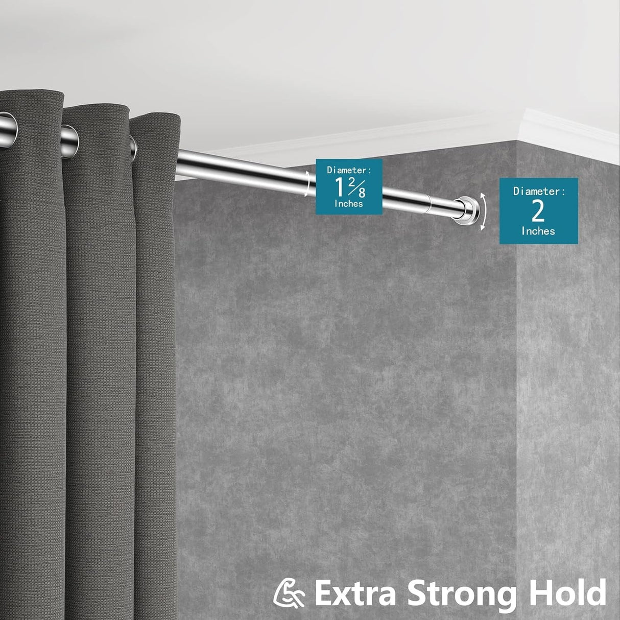 Adjustable Heavy Duty Tension Curtain Rod
