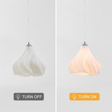 Adjustable Height Three-dimensional Petal Chandeliers No bulbs(2 Pack)