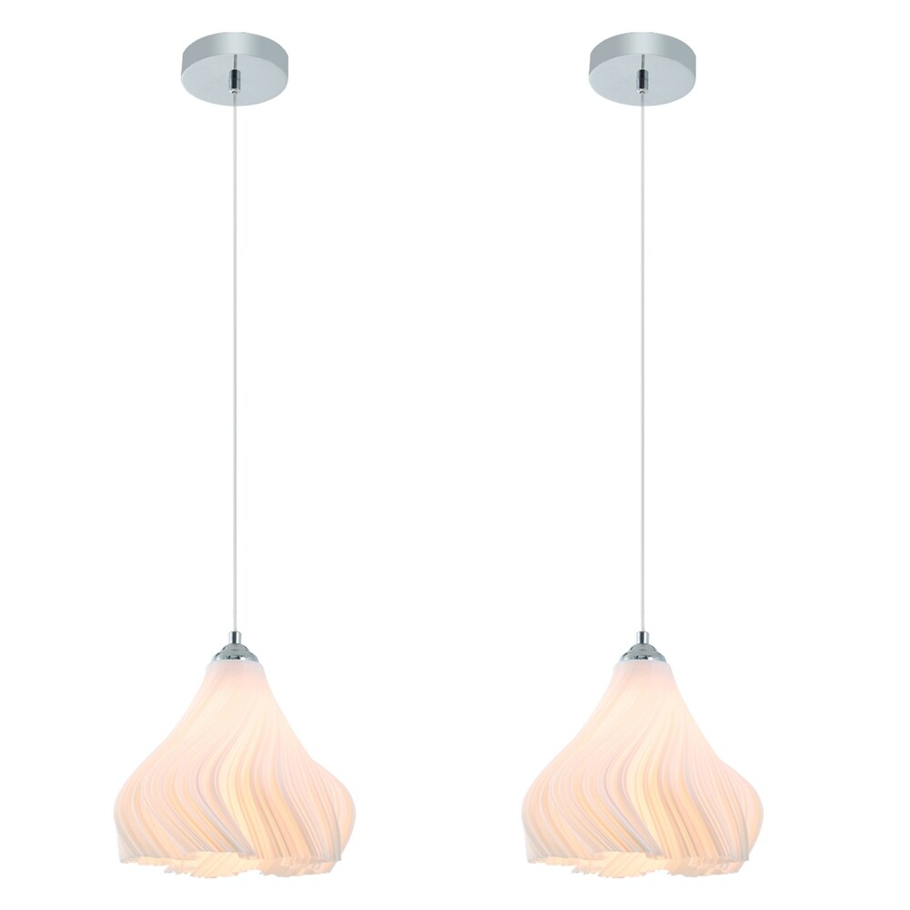 Adjustable Height Three-dimensional Petal Chandeliers No bulbs(2 Pack)