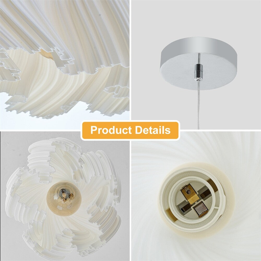 Adjustable Height Three-dimensional Petal Chandeliers No bulbs(2 Pack)