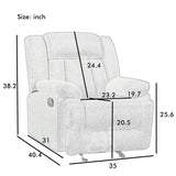 Adjustable Home Theater Single Recliner Thick Seat and Backrest
