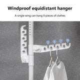 Adjustable Laundry Pole Clothes Drying Rack Coat Hanger