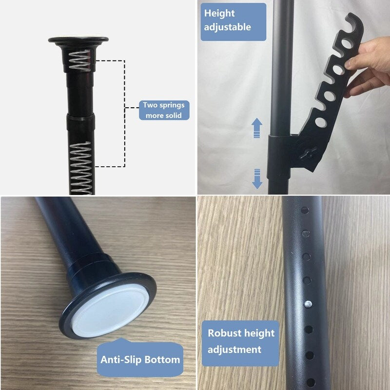 Adjustable Laundry Pole Clothes Drying Rack Coat Hanger