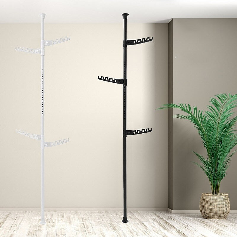 Adjustable Laundry Pole Clothes Drying Rack Coat Hanger