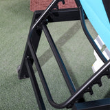 Adjustable Outdoor Chaise Lounge with Wheels and Breathable Fabric - N/A