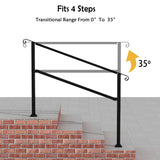 Adjustable Outdoor Stair Handrail Kit (Set of 2)