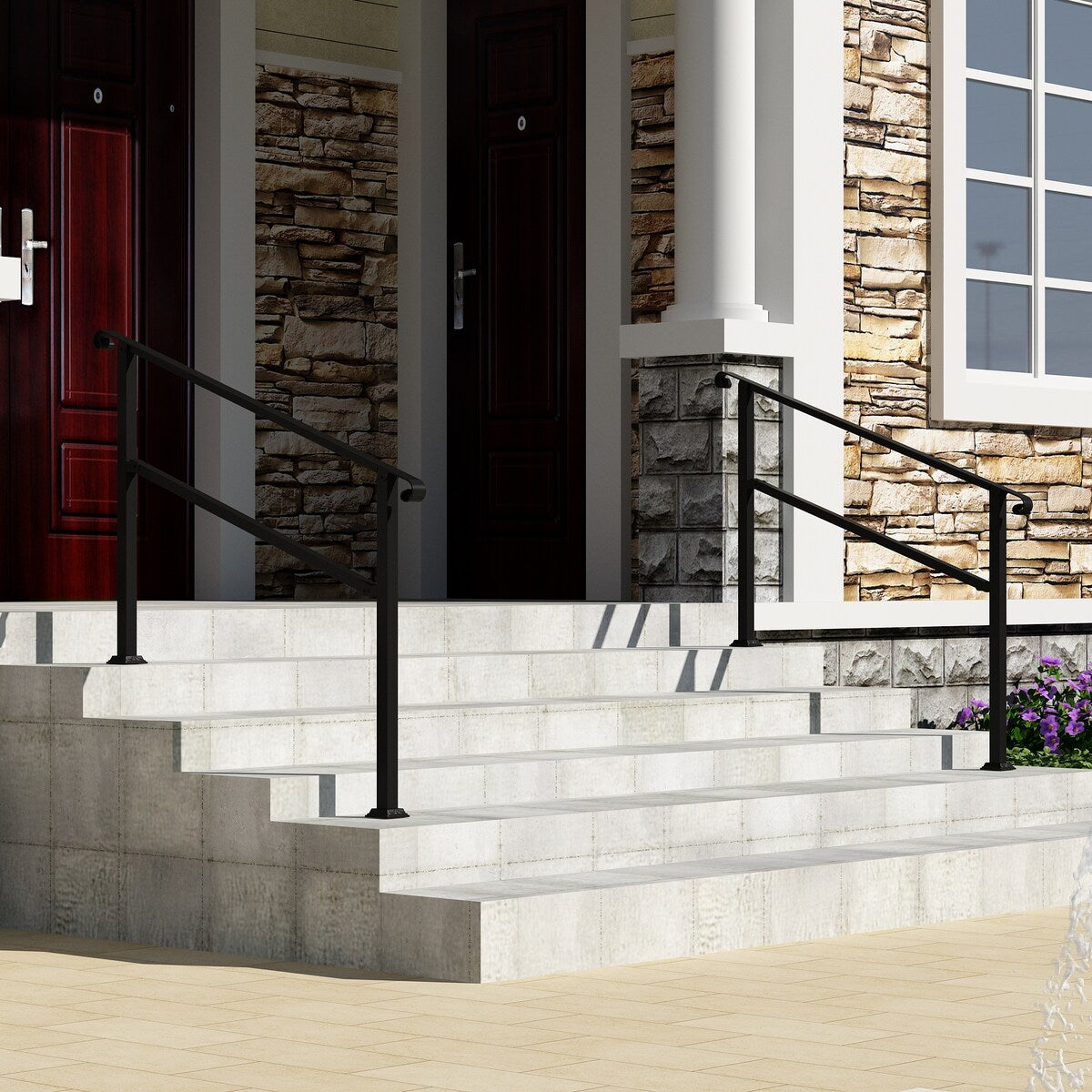 Adjustable Outdoor Stair Handrail Kit (Set of 2)