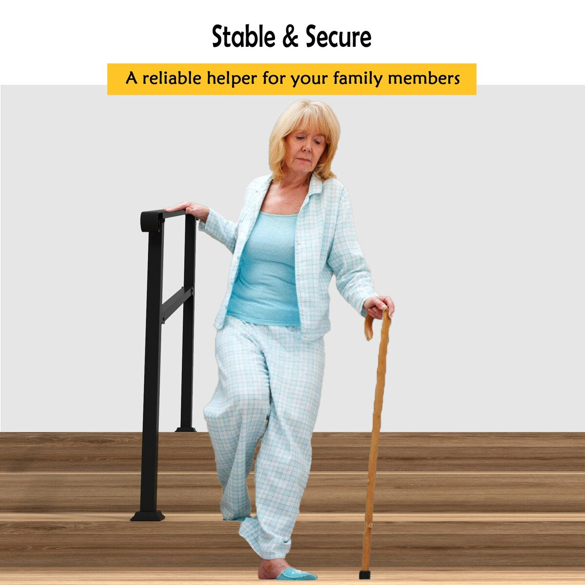 Adjustable Outdoor Stair Handrail Kit (Set of 2)