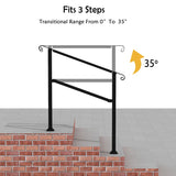 Adjustable Outdoor Stair Handrail Kit (Set of 2)