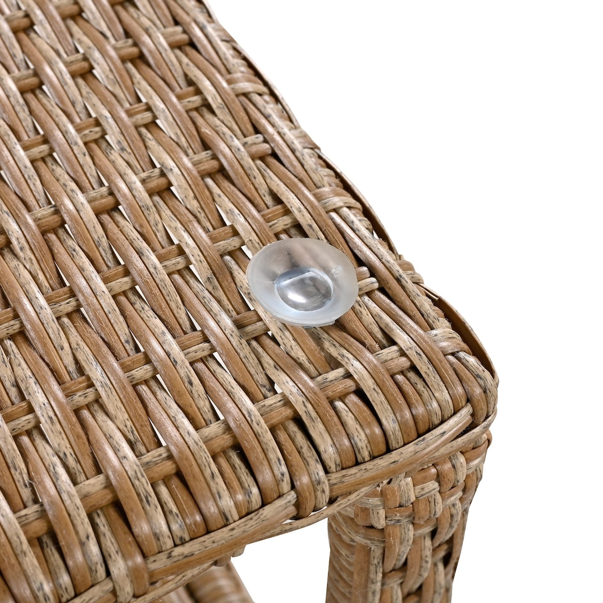 Adjustable Outdoor Wicker Double Rocking Chair with Coffee Table