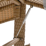 Adjustable Outdoor Wicker Double Rocking Chair with Coffee Table