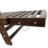 Adjustable Patio Wooden Daybed Sofa Chaise Lounge with Cushions, Beige