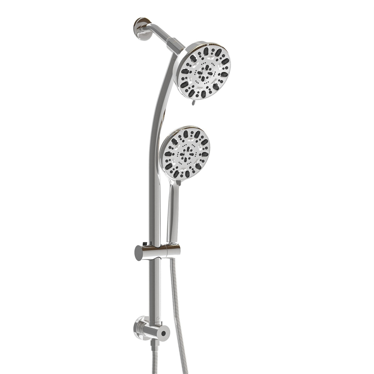 Adjustable Slide Bar Dual Shower Head Shower System
