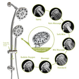 Adjustable Slide Bar Dual Shower Head Shower System