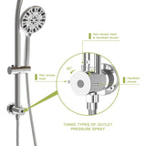 Adjustable Slide Bar Dual Shower Head Shower System