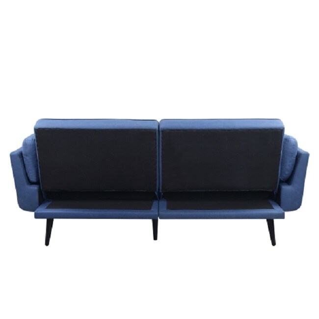 Adjustable Sofa & Ottoman, Blue Fabric