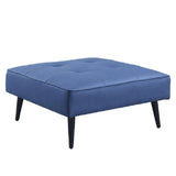 Adjustable Sofa & Ottoman, Blue Fabric