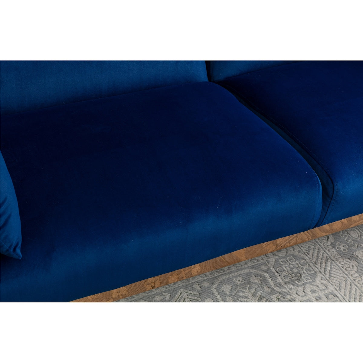 Adjustable Velvet Accent Sleeper Sofa, Loveseat with Metal Feet