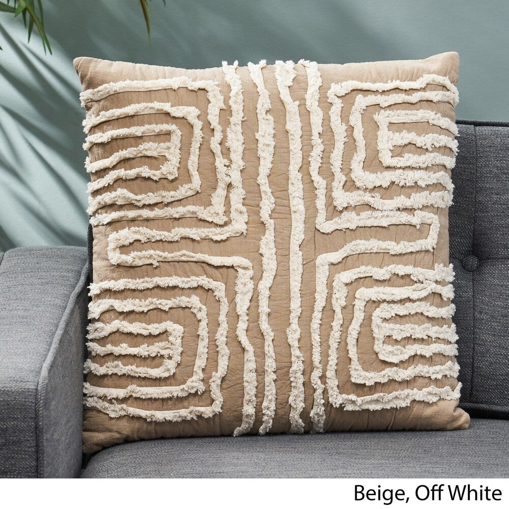 Alkire Modern Fabric Throw Pillow Cover by Christopher Knight Home