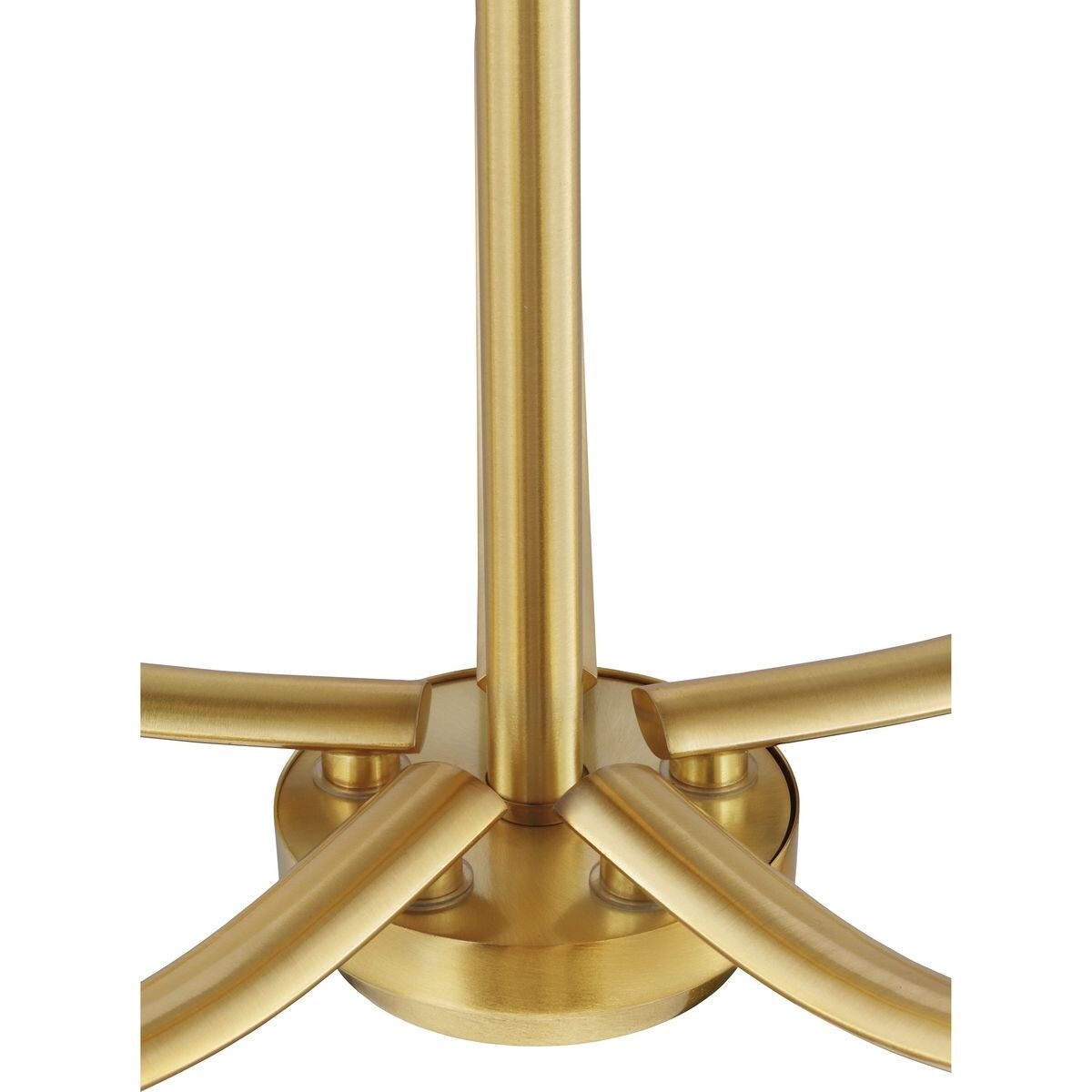 Adley Collection Five-Light Satin Brass Etched White Glass New Traditional Chandelier - 22.87 in x 22.87 in x 17.25 in