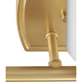 Adley Collection Three-Light Satin Brass Etched Opal Glass New Traditional Bath Vanity Light - 23 in x 6 in x 7.625 in