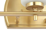 Adley Collection Three-Light Satin Brass Etched Opal Glass New Traditional Bath Vanity Light - 23 in x 6 in x 7.625 in