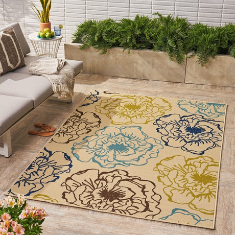 Adley Indoor/ Outdoor Floral Area Rug by Christopher Knight Home - 5'X8'