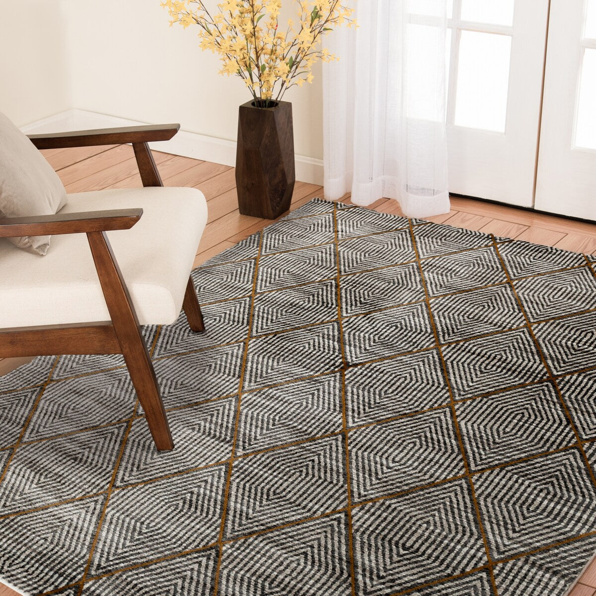 Loomaknoti Admire Andartonz Beige Area Rug