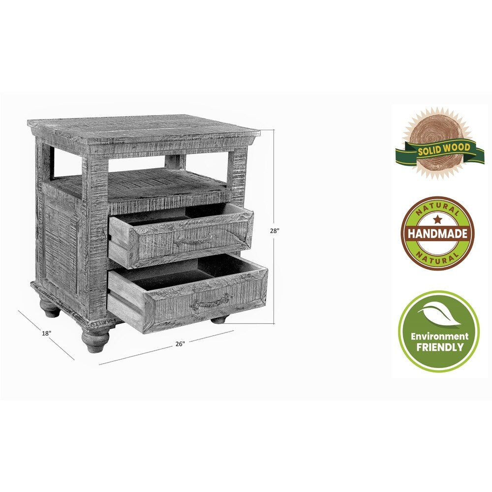 Adrian Collection - 2 Drawer Nightstand