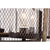 Adrian Semi-Flush Mount 4-Light Metal Mesh Drum Shade