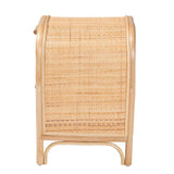 Adrika Bohemian Natural Rattan 2-Drawer Nightstand
