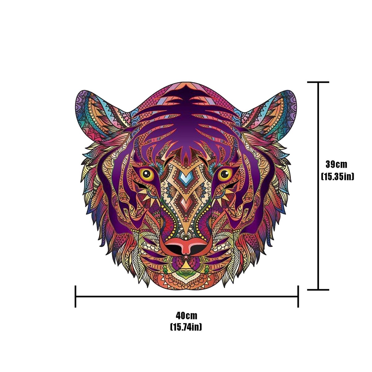 Adult And Children Educational Holiday Gift Tigers Wooden Puzzle
