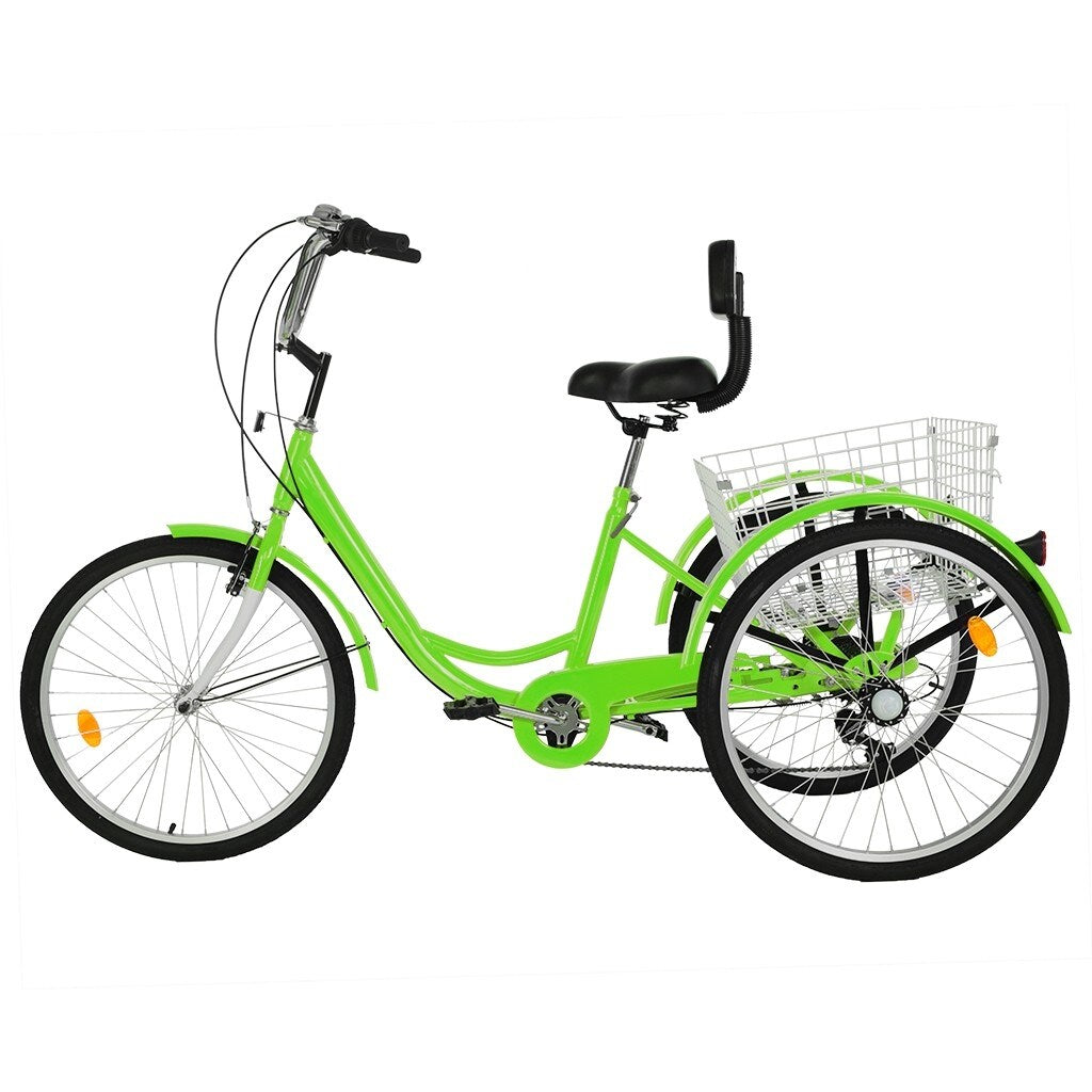Adult Tricycle 1/7 Speed 3 Wheel For Shopping W/ Installation Tools Cycling