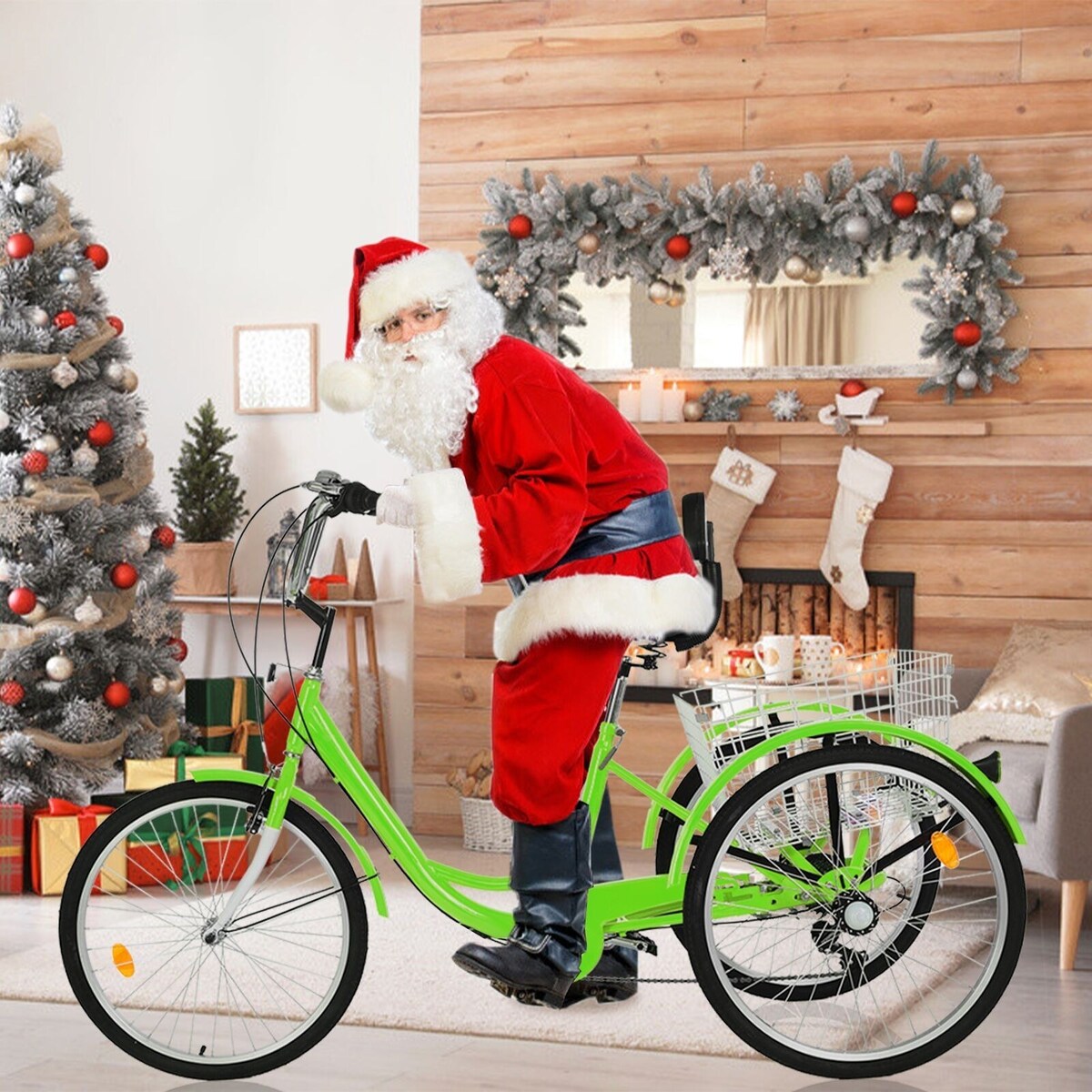 Adult Tricycle 1/7 Speed 3 Wheel For Shopping W/ Installation Tools Cycling