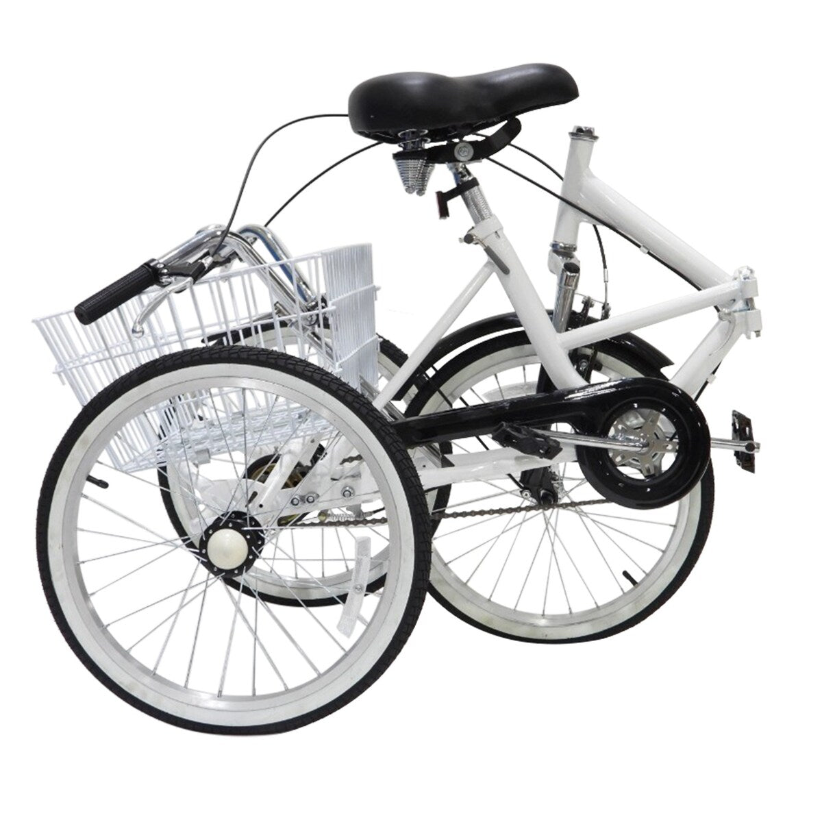 Adult Tricycles 24 In Front Wheel And Rear Wheel With Shopping Basket 1 Speed Cycling