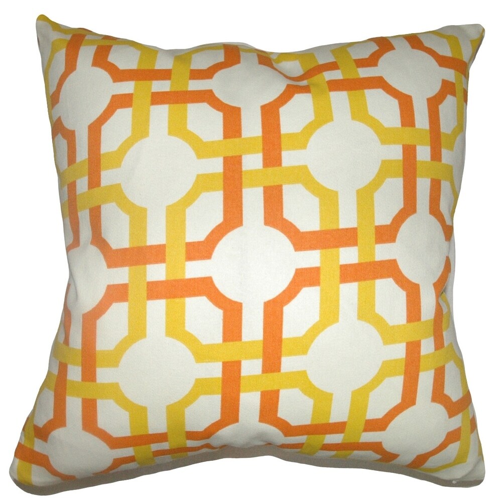 Aebba Geometric Floor Pillow Sungold
