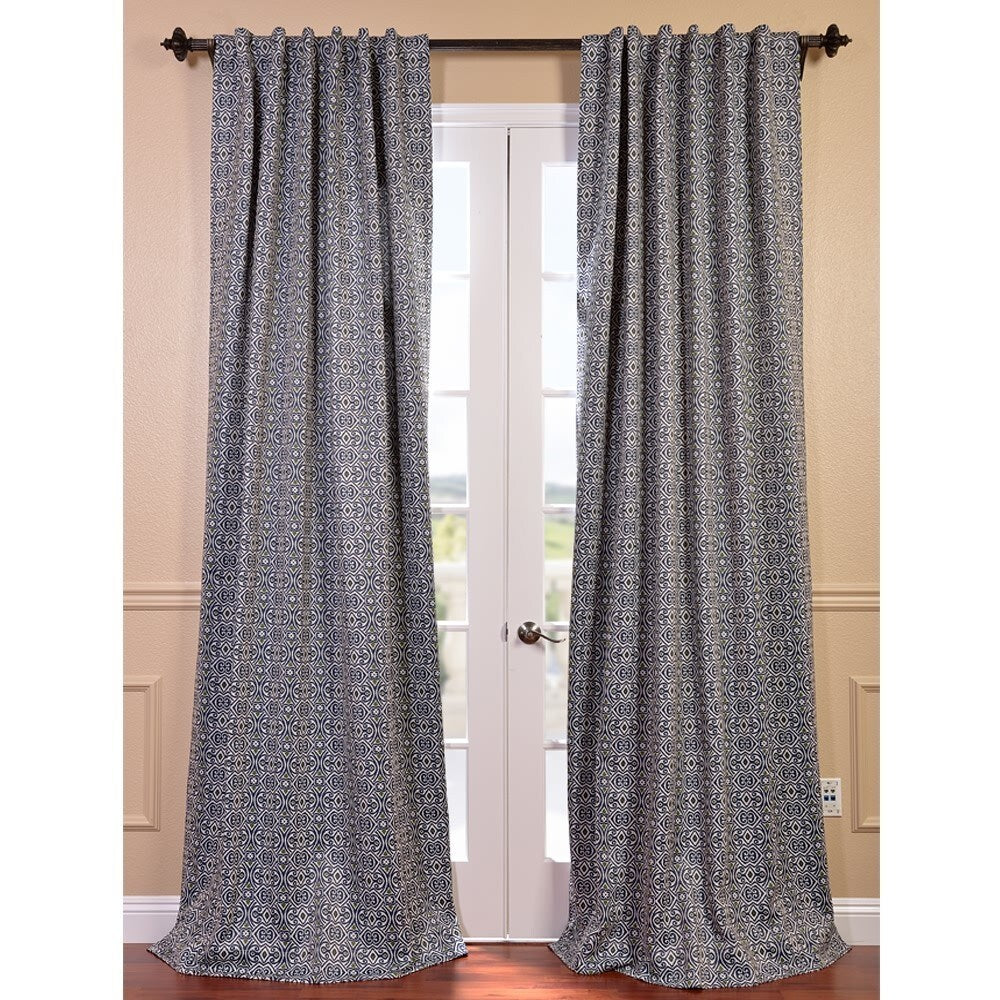 Exclusive Fabrics Aegean Print Room Darkening Curtain Panel Pair (2 Pa