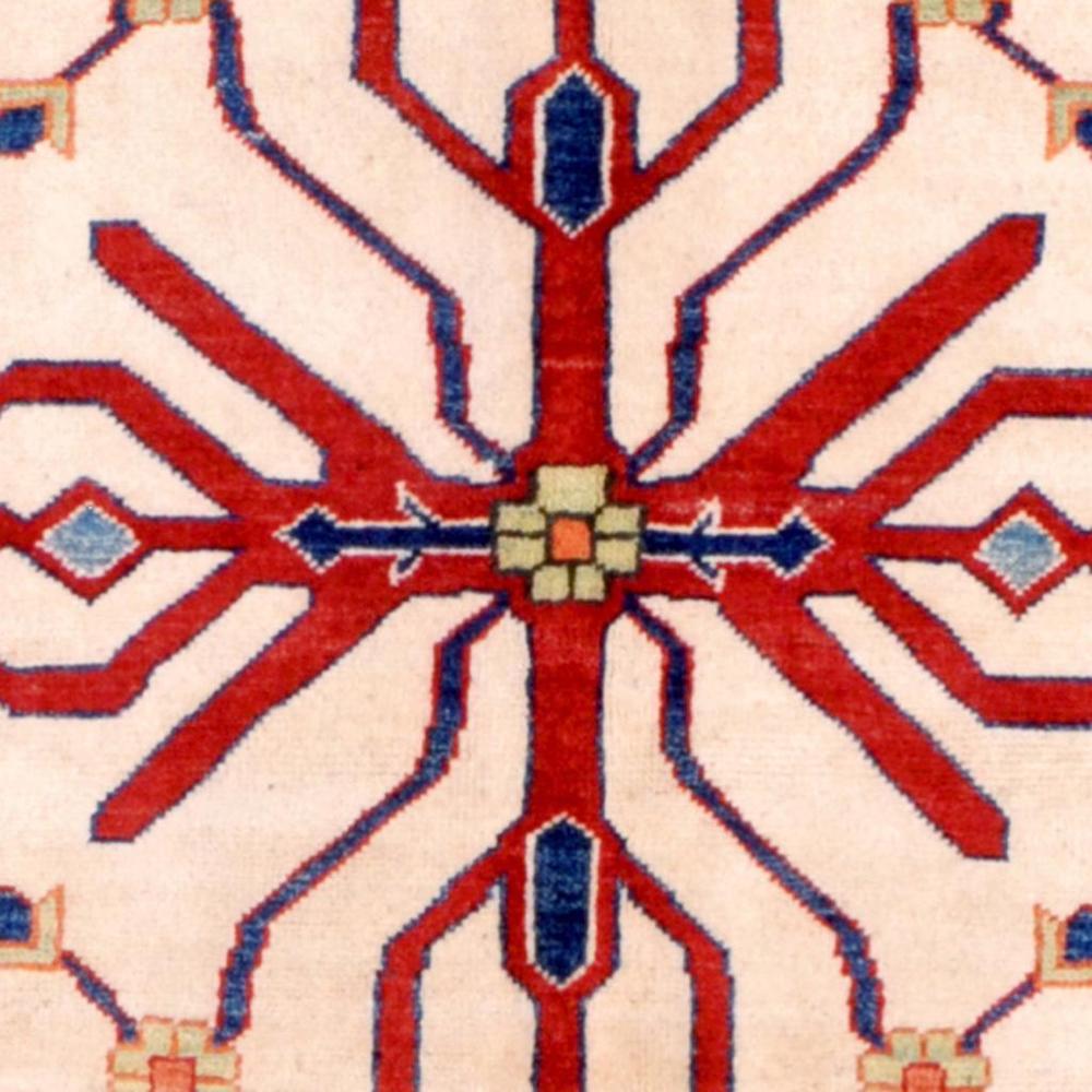 Handmade Herat Oriental Afghan Kazak Wool Rug (Afghanistan) - 4'10 x 7'2