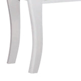 Afv 24 Inch Single Drawer Nightstand, Silver Knob, Curved Legs, White