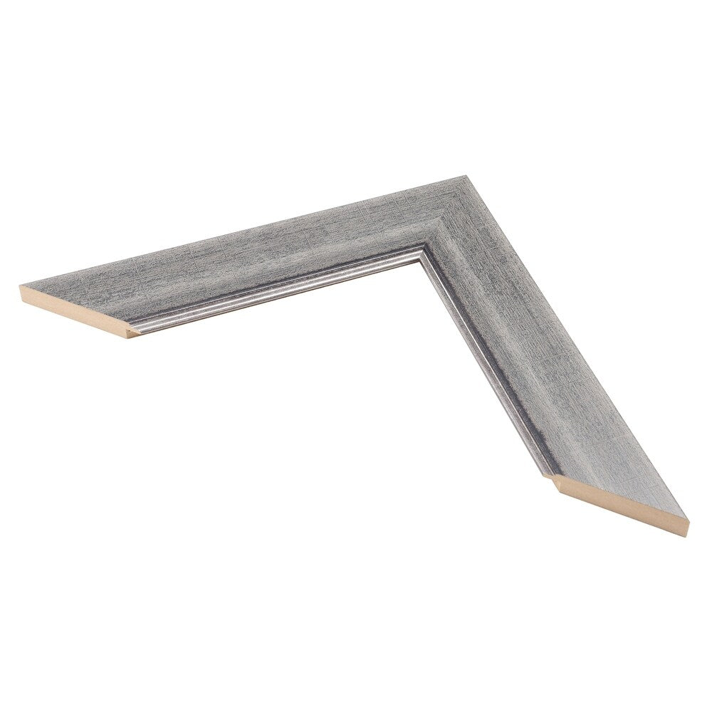 Aged Silver Wall Mirror - Silver lined with charcoal aging accent