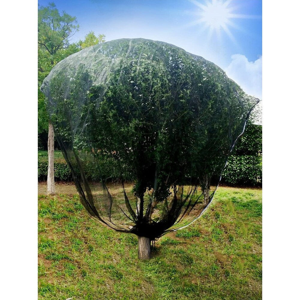 Agfabric 96 in. x 84 in. Bird Netting Insect Barrier w/Temperature Cooling Down, Summer Shading Plant Cover, In-Shape Bag w/Rope