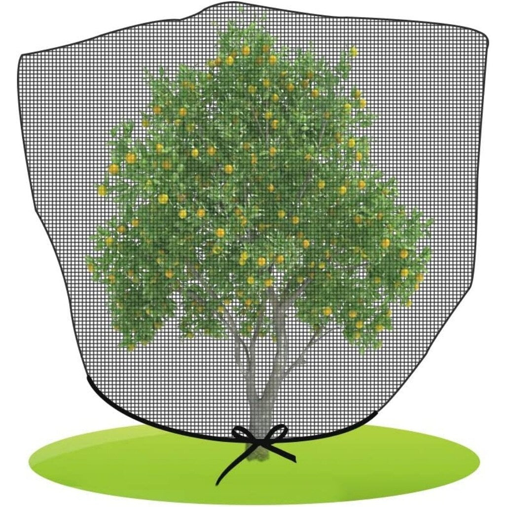 Agfabric 96 in. x 84 in. Bird Netting Insect Barrier w/Temperature Cooling Down, Summer Shading Plant Cover, In-Shape Bag w/Rope
