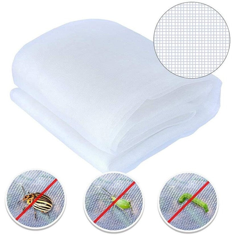 Agfabric Garden Netting Against Bugs Birds Mesh Netting 10x15ft White - 10'x15'