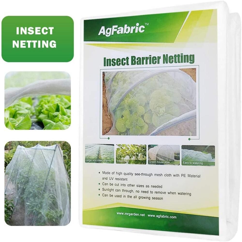Agfabric Garden Netting Against Bugs Birds Mesh Netting 10x15ft White - 10'x15'