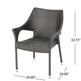 Aggie Outdoor Acacia Wood and Wicker Outdoor 6 Piece Dining Set with Bench by Christopher Knight Home
