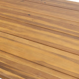 Aggie Outdoor Acacia Wood and Wicker Outdoor 6 Piece Dining Set with Bench by Christopher Knight Home