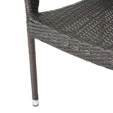 Aggie Outdoor Acacia Wood and Wicker Outdoor 6 Piece Dining Set with Bench by Christopher Knight Home