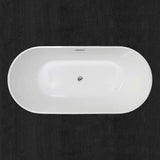 Ahvqevn Acrylic Freestanding Bathtub Contemporary Soaking Tub
